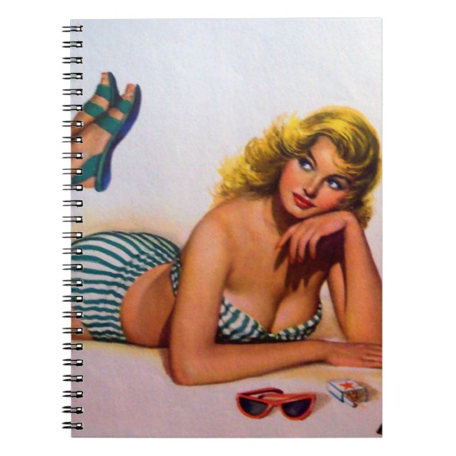 Cuaderno Chica Pinup de color original 2 (Frente)