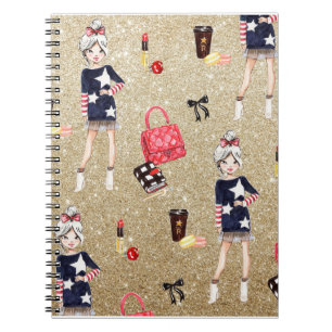 Cuaderno chica planificador portátil de fotografía espiral