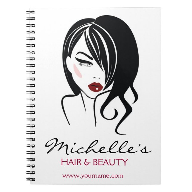 Cuaderno Chica precioso con el icono del maquillaje del (Frente)