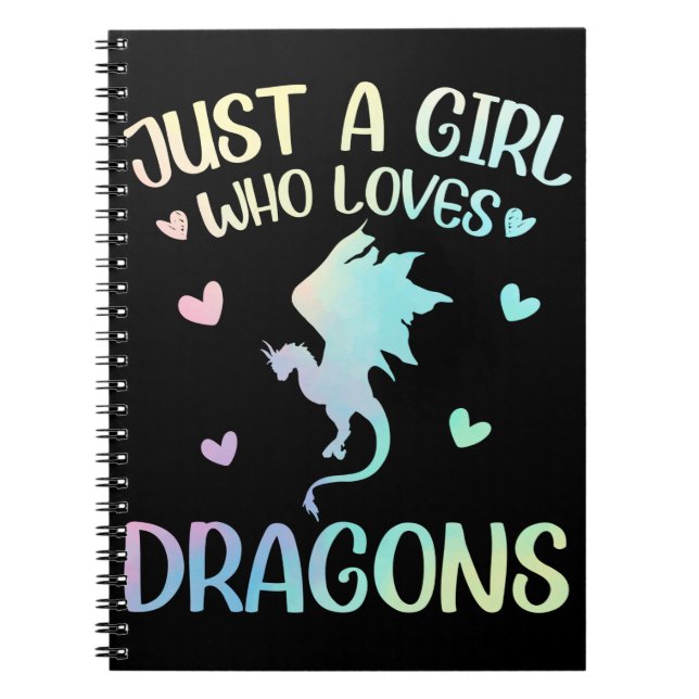 Cuaderno Chica que ama el dragón (Frente)