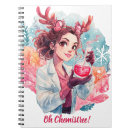 Cuaderno Chica Química Festiva Aquarela Arte Científico