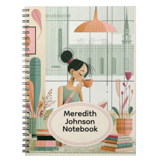 Cuaderno Chica ratón de biblioteca acogedor modernista de m