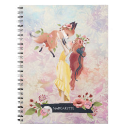 Cuaderno Chica Redhead y Ilustracion Fox de bebé diario
