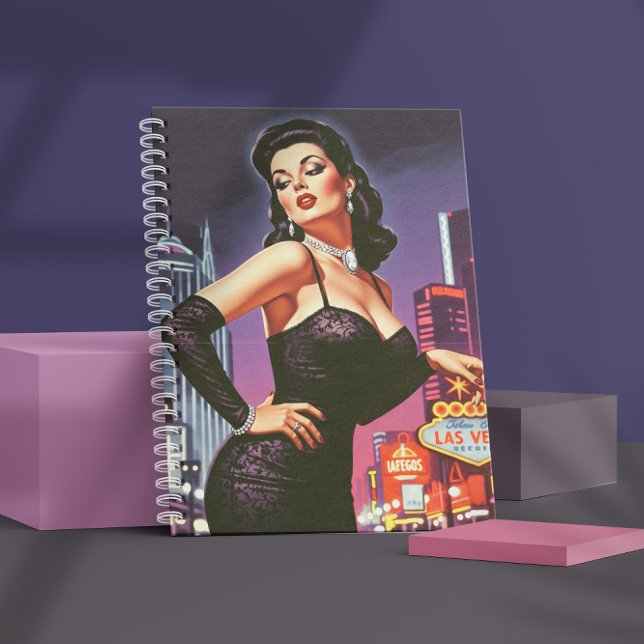 Cuaderno Chica Retro Las Vegas Pin-up (Subido por el creador)