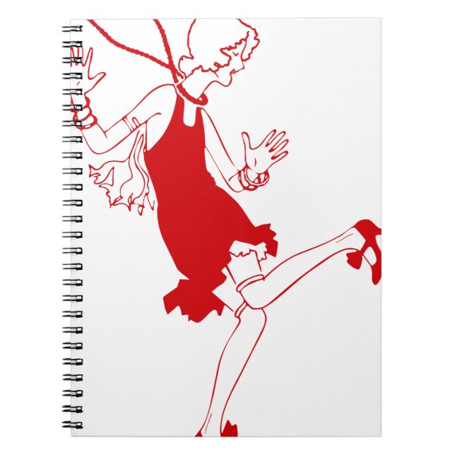 Cuaderno chica rojo de zapatillas (Frente)