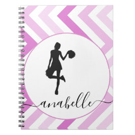 Cuaderno Chica Rosa Cute animador animador Cheer nombre de 