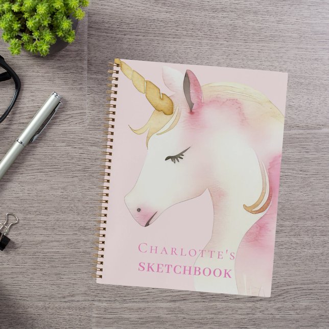 Cuaderno Chica rosa de Sketchbook unicorn (Subido por el creador)