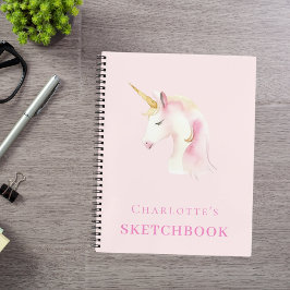 Cuaderno Chica rosa de Sketchbook unicorn