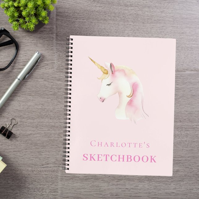 Cuaderno Chica rosa de Sketchbook unicorn (Subido por el creador)