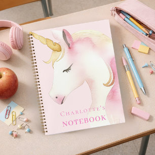 Cuaderno Chica rosa de unicornio