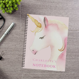 Cuaderno Chica rosa de unicornio