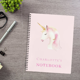 Cuaderno Chica rosa de unicornio