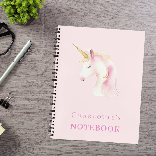 Cuaderno Chica rosa de unicornio (Subido por el creador)
