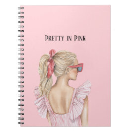 Cuaderno Chica Rubia Bonita en Rosa