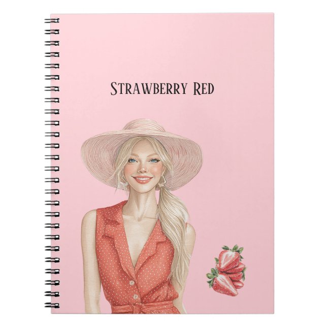 Cuaderno Chica Rubia Fresa Roja (Frente)
