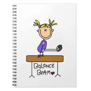 Cuaderno Chica Rubia Gimnasta en Barra de Equilibrio