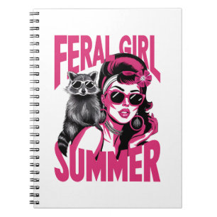 Cuaderno Chica Salvaje Vintage Verano Oposum Mapache Divert