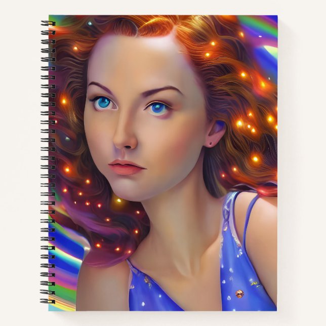 Cuaderno Chica soñado con luces arcoiris (Anverso)