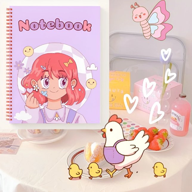 Cuaderno Chica suave morado 💜 💗 ✨ para ella (Subido por el creador)