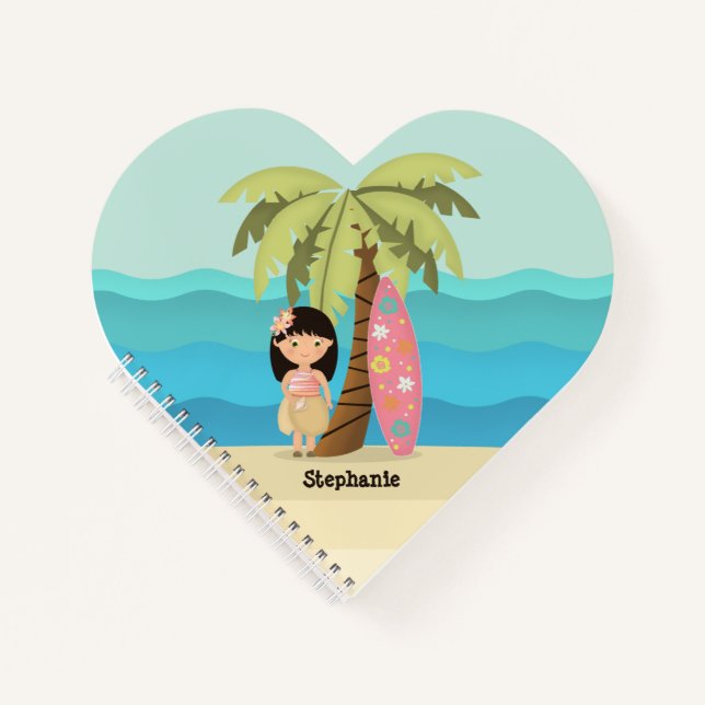 Cuaderno Chica Surfista de Hawái (Anverso)