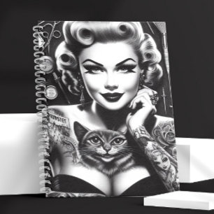 Cuaderno Chica tatuada alternativa de la vieja escuela
