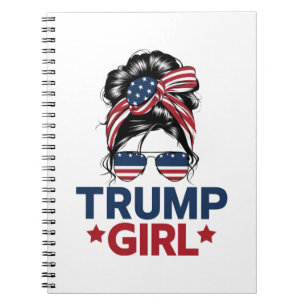 Cuaderno Chica Trump Moño Desordenado Trump 2024 Elección A