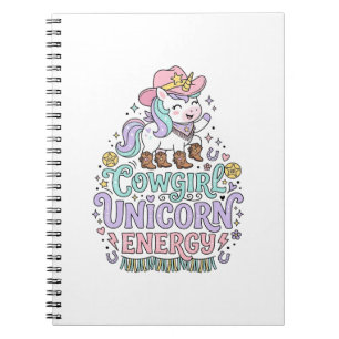 Cuaderno Chica Vaquera Unicornio Energía Unicornio Producto