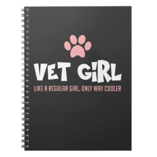 Cuaderno Chica veterana cuchi mujer amante de los animales