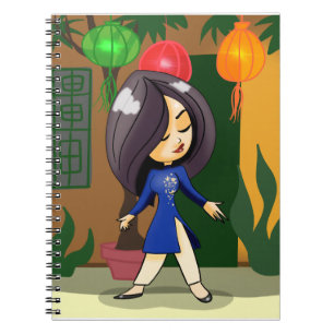 Cuaderno Chica vietnamita en Ao Dai