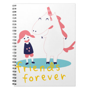 Cuaderno Chica y mejor amigo de Unicorn