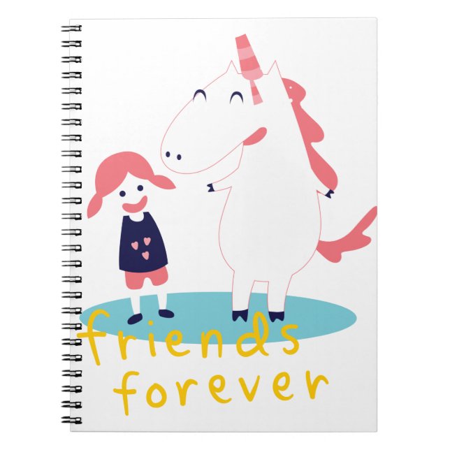 Cuaderno Chica y mejor amigo de Unicorn (Frente)
