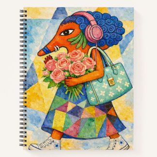 Cuaderno Chica Zorra Caprichosa con Ilustración en Acuarela