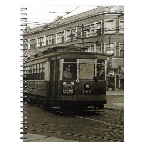 CUADERNO CHICAGO 63 Y OCCIDENTE 1952 TROLLEY ART SEPIA