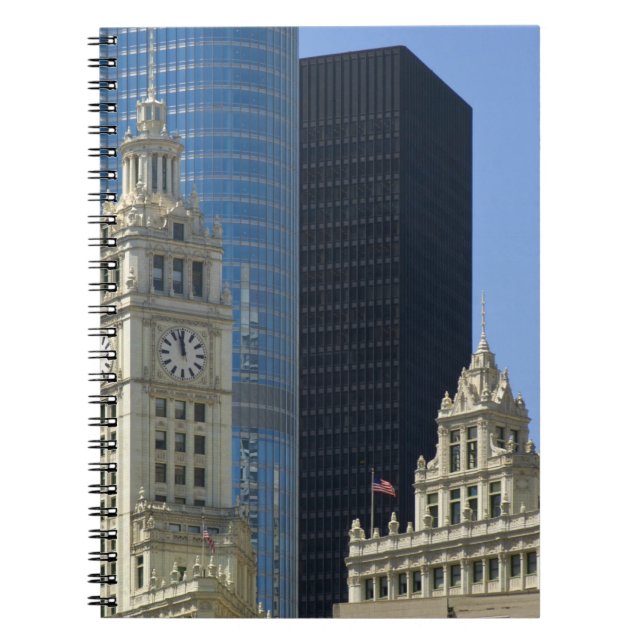 Cuaderno Chicago, Edificio Wrigley con Trump Hotel & (Frente)