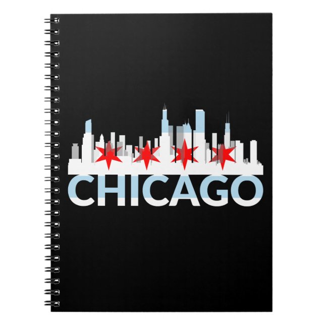 Cuaderno Chicago Illinois Silhouette 4 Estrellas Viaje de V (Frente)