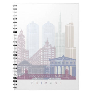 CUADERNO CHICAGO SKYLINE POSTER PASTEL