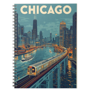 Cuaderno Chicago Skyline Travel