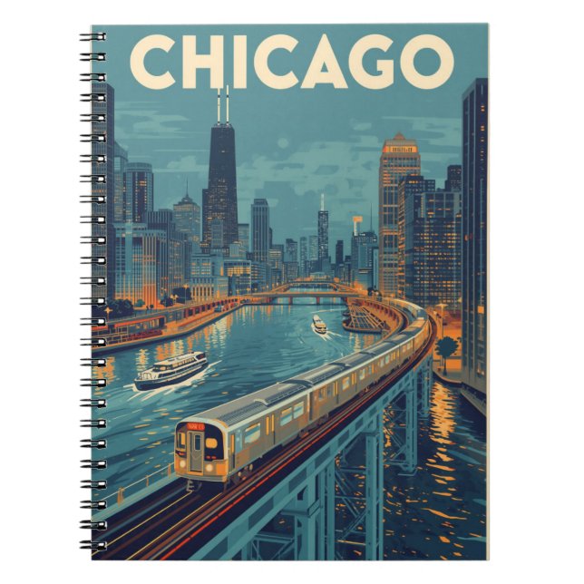 Cuaderno Chicago Skyline Travel (Frente)