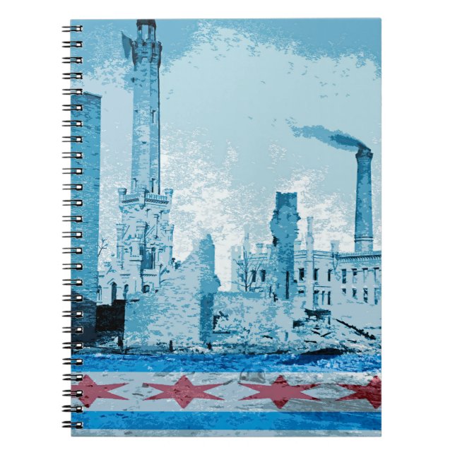 Cuaderno Chicago Water Tower Great Chicago Fire 1871 (Frente)