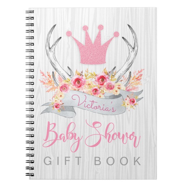 Cuaderno Chicas Antler Baby Shower Guest Gift Book (Frente)