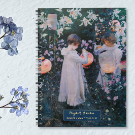 Cuaderno Chicas Arte Vintage Elegante Guión Dorado Sketch