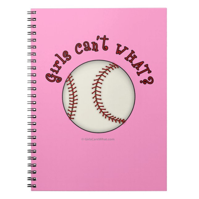 Cuaderno Chicas Béisbol-Rojo (Frente)