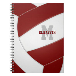 Cuaderno Chicas blancos personalizados marrones voleibol ma