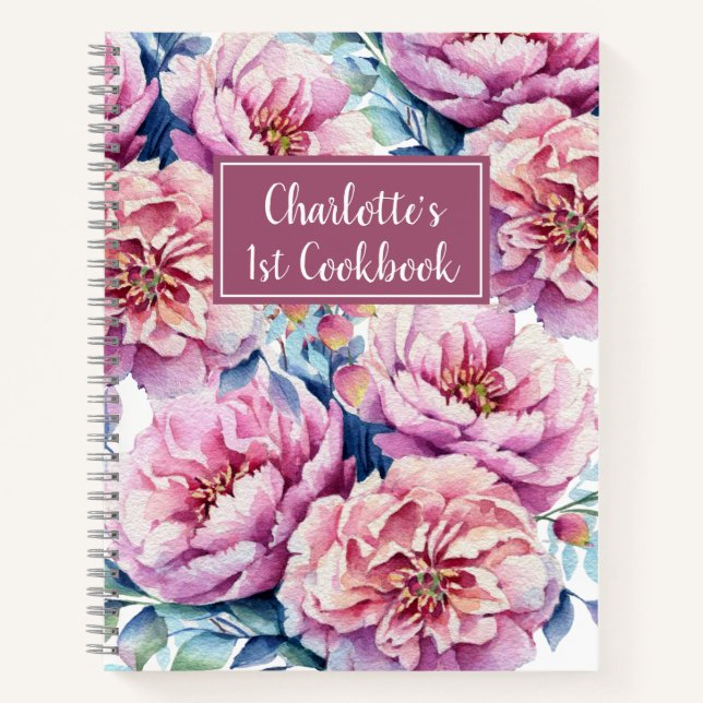 Cuaderno Chicas bonitos Florals 1ª receta de Mauve Cookbook (Anverso)