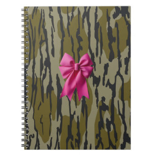 Cuaderno Chicas Camo Cinta Rosa Bow Bottomland Camo