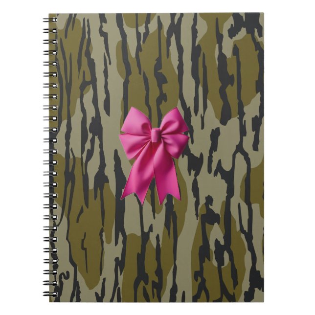 Cuaderno Chicas Camo Cinta Rosa Bow Bottomland Camo (Frente)