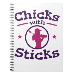 Cuaderno Chicas con Sticks Golf Golfing Golfer Women