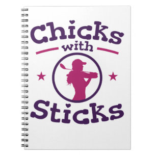 Cuaderno Chicas con Sticks Golf Golfing Golfer Women