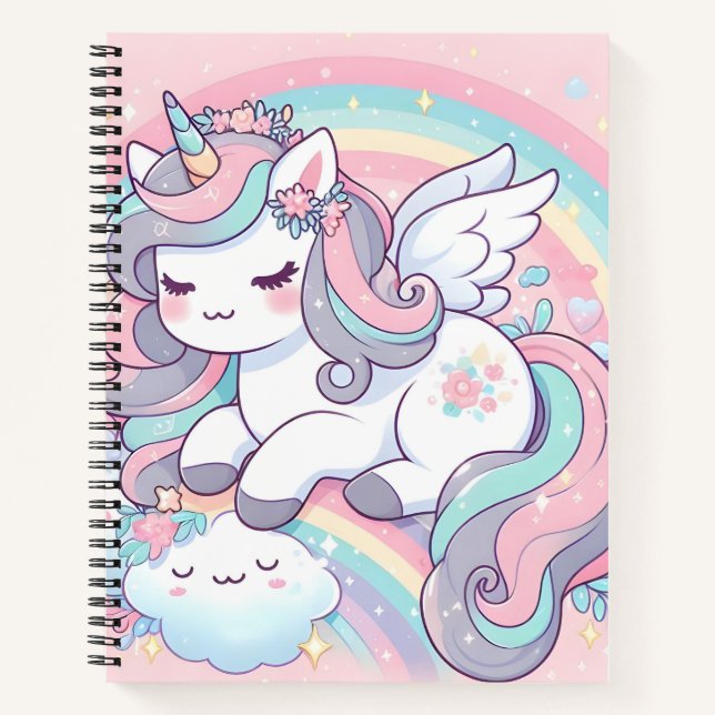 Cuaderno Chicas cortan el Rainbow Unicorn (Anverso)