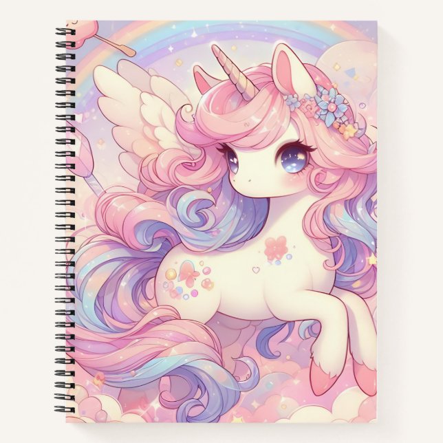Cuaderno Chicas cortan el Rainbow Unicorn (Anverso)